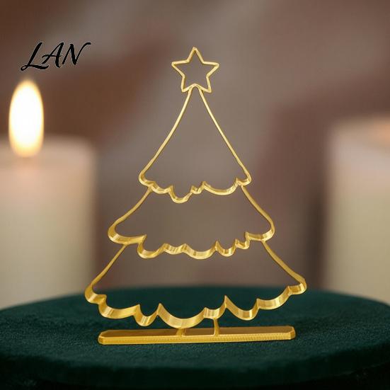 Christmas Party Supplies 3D Printed Hollow Tree Ornament, Modern Minimalist Festive Durable Pla Ornament Gifts Sculpture, Decorative Tabletop