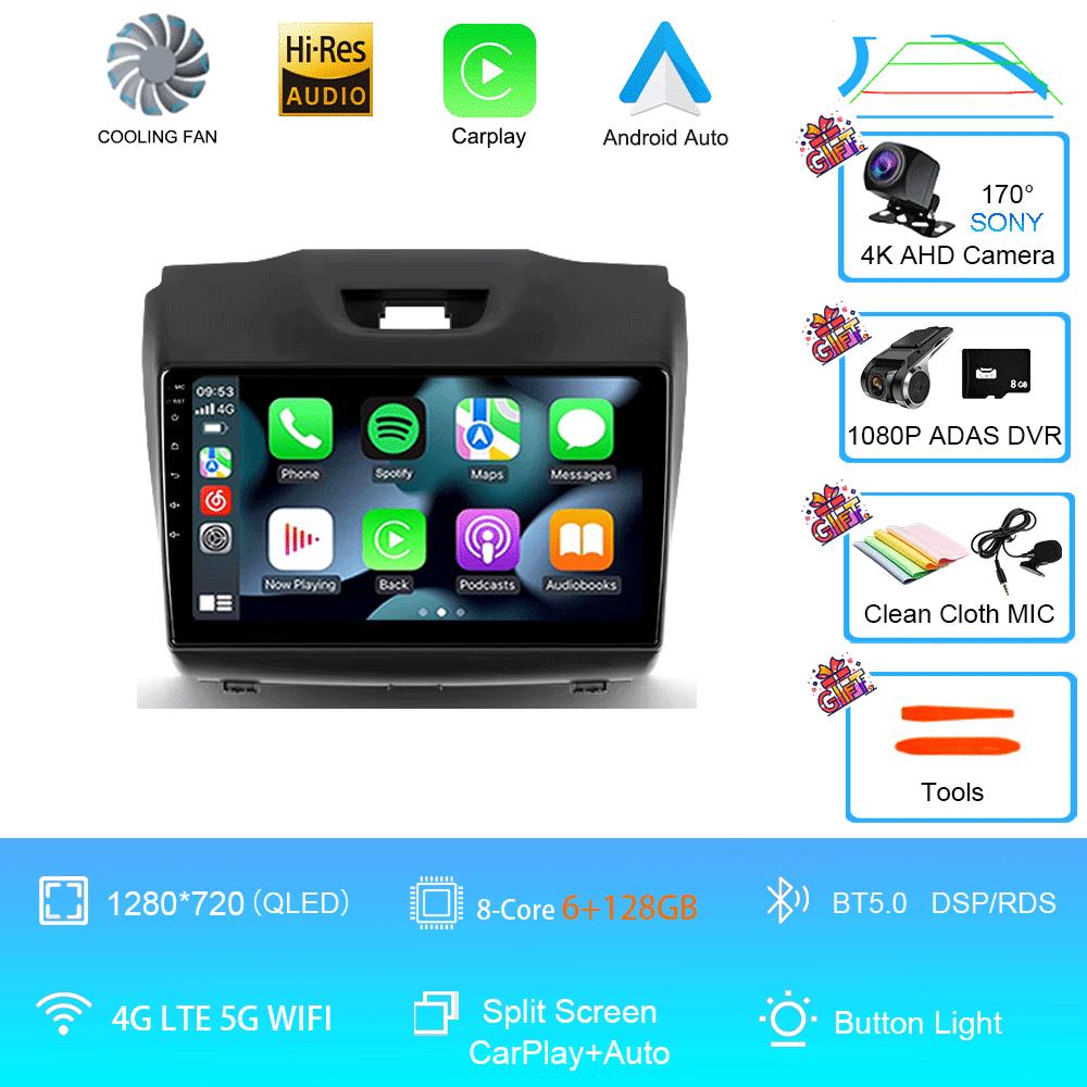 Android14 Video Player Carplay For Chevrolet Holden S10 TRAILBLAZER COLORADO ISUZU DMAX GPS Car Radio Audio Multimedia Stereo