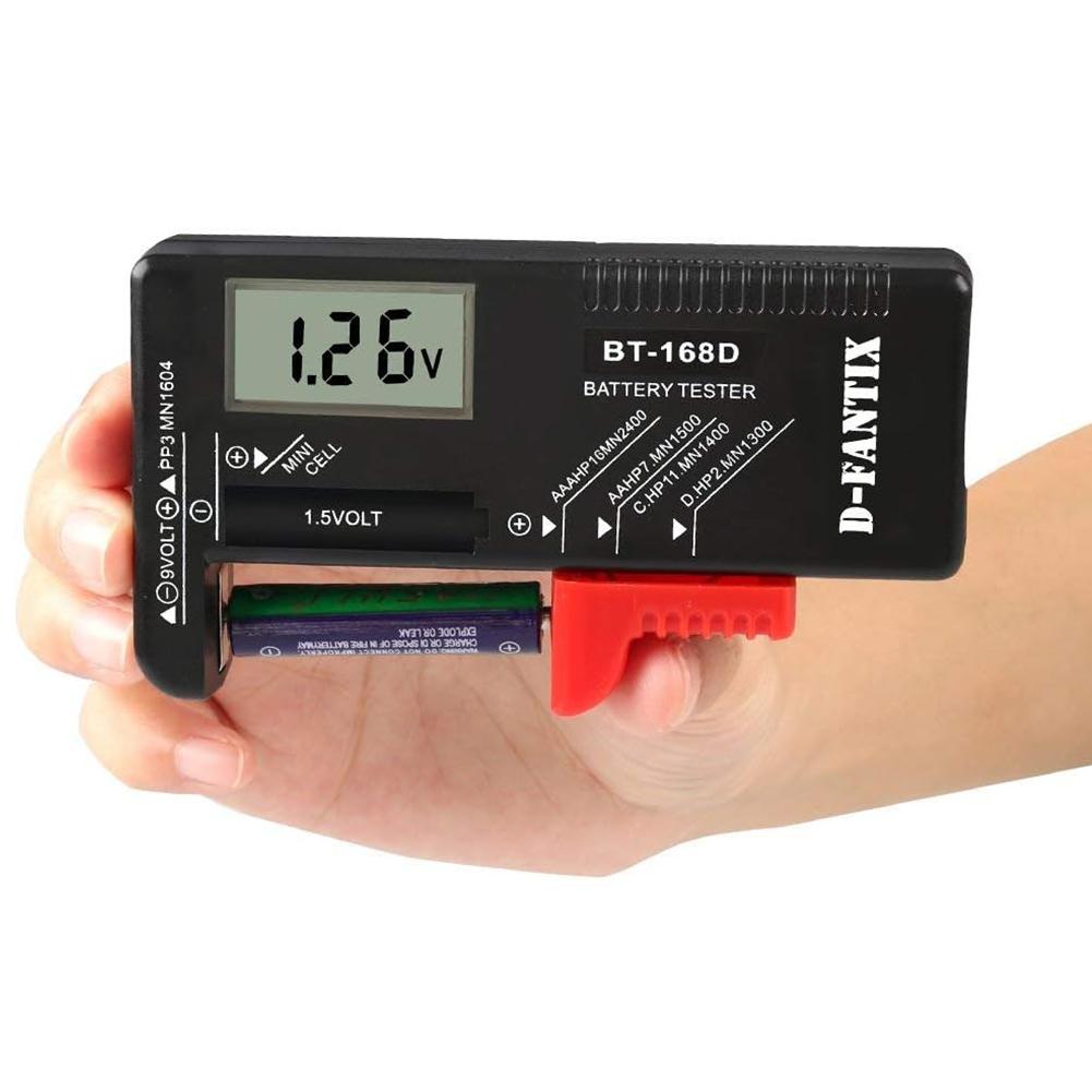 BT-168 /BT-168D Battery Tester Pointer/Digital Display Battery Analyzer Battery Testing Meter for AA AAA C D 9V 1.5V Button Cell