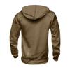 Men's Hooded Solid Color Sweater, European And American Youth Sports Multi Pocket Patch Leather Sweater Jacket