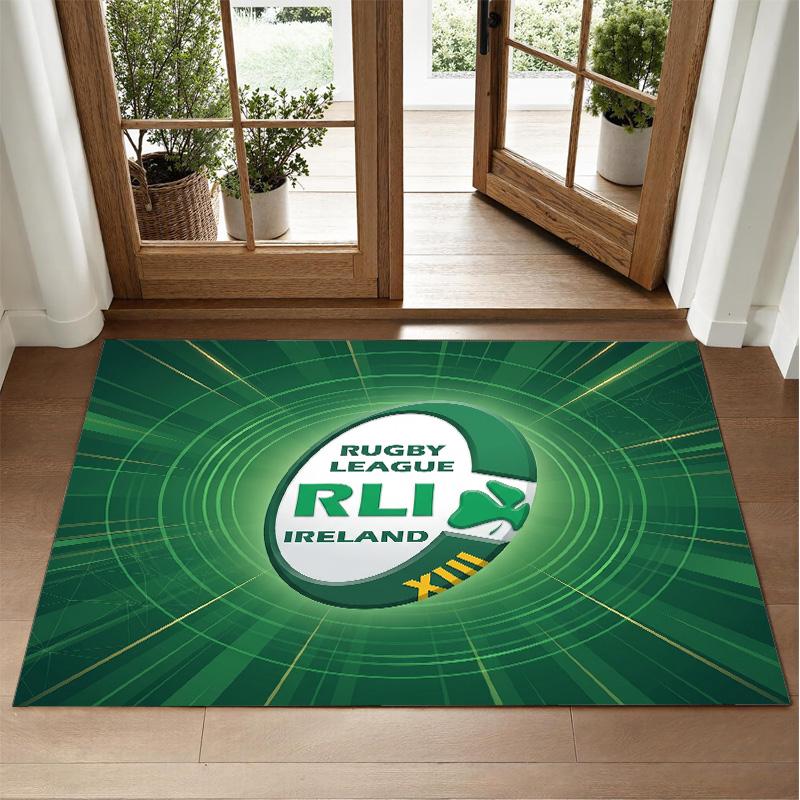 Irland Rugby Design Kristall Samt Teppich Weiche Dekorative Matte für Schlafzimmer Eingang
