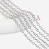 1Meter Stainless Steel Gold Plated 2mm Thin Chain Crossing Oval Necklaces Chain DIY Handmade Bracelets Material Jewelry Findings
