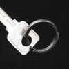 Portable Titanium Flat Keychain Rings Split Side Pushing Key Rings Heavy Duty Key Rings for Dog Tag Easy to Use