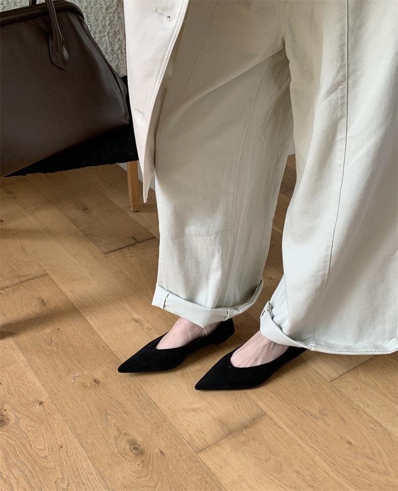 French temperament thin heel pointed single shoes women's shoes spring and autumn new niche leopard print light mouth with skirt high heels women