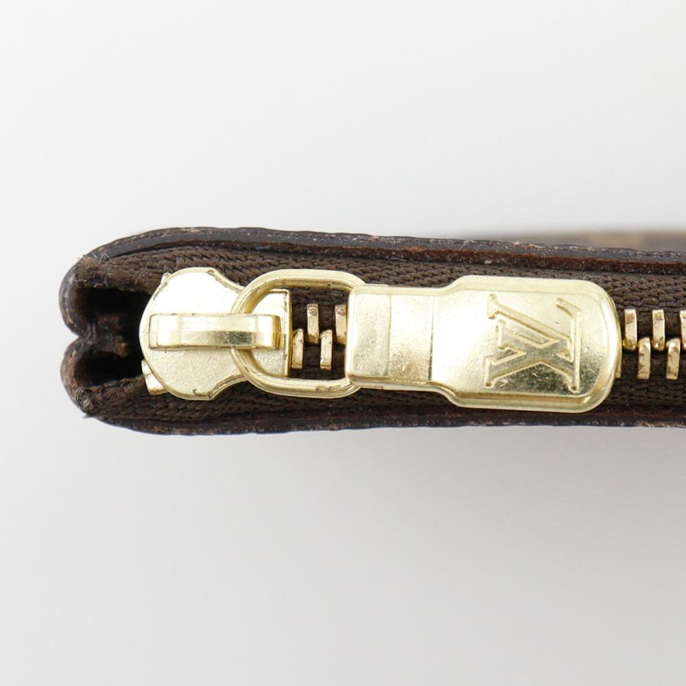 Louis Vuitton Pochette Cre Coin Purse M62650 Brown Monogram Canvas Unisex Used