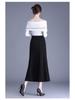 Drapey Fishtail High-Waisted Black Skirt - Slimming, Hip-Hugging, Elegant (2026 Spring)