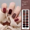 22-Finger Cross-Border Color Block Nail Stickers - No-Bake Gel Full Cover