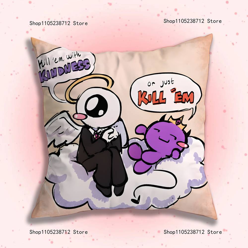 Wemmbu Eggchan Tax Duo Anime Pillow Case Anti-dustmite Pillowcase Invisible zipper silky short plush Sofa cushion cover