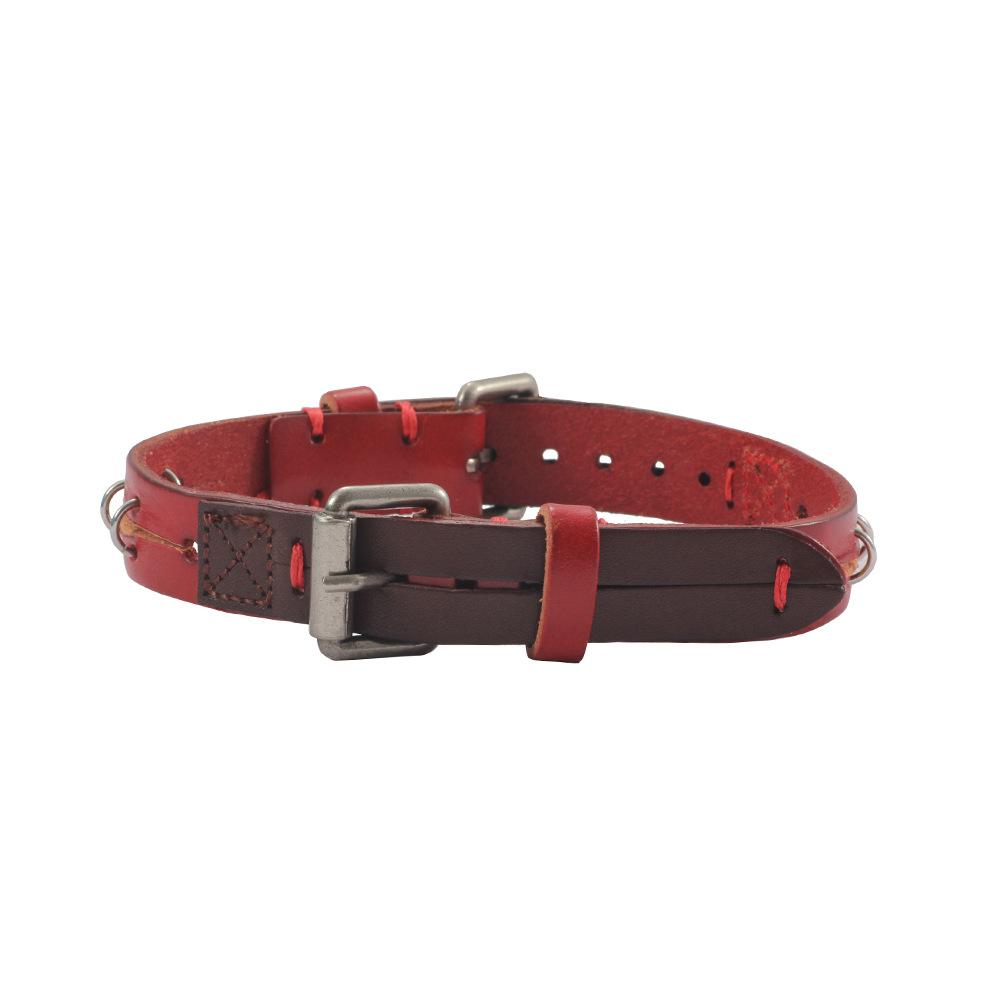 Splicing Bracelet Pure Hand Tearing Rough Old Design Collar Women S Fashion Niche Leather Collar