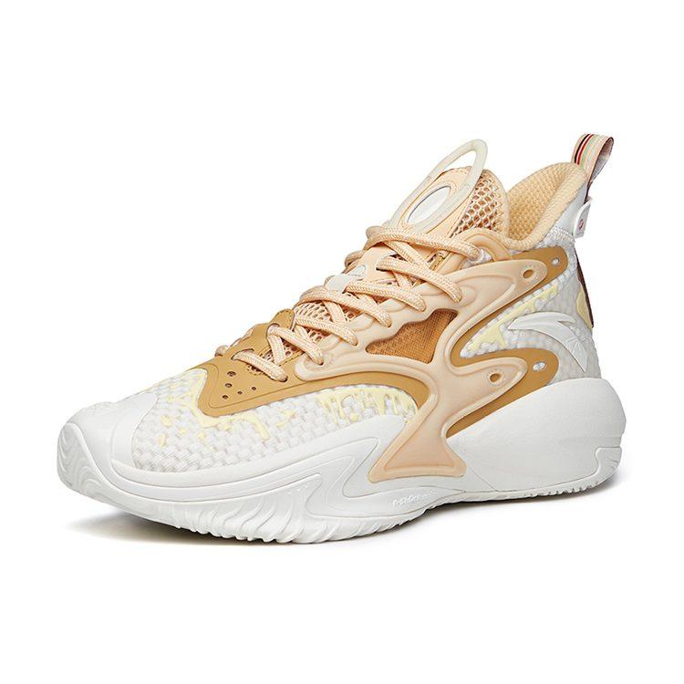 Anta Scarpe da Basket Berserk 3 High-top Performance Uomo Bianco Oro 112131601S-4