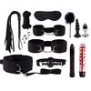 Nipple Plugs Anal Vibrator Handcuffs Mask Vibration Set