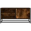 TV Stand in Smoked Oak Finish 80 x 34.5 x 40 cm Made of Wood Based Panel and Metal