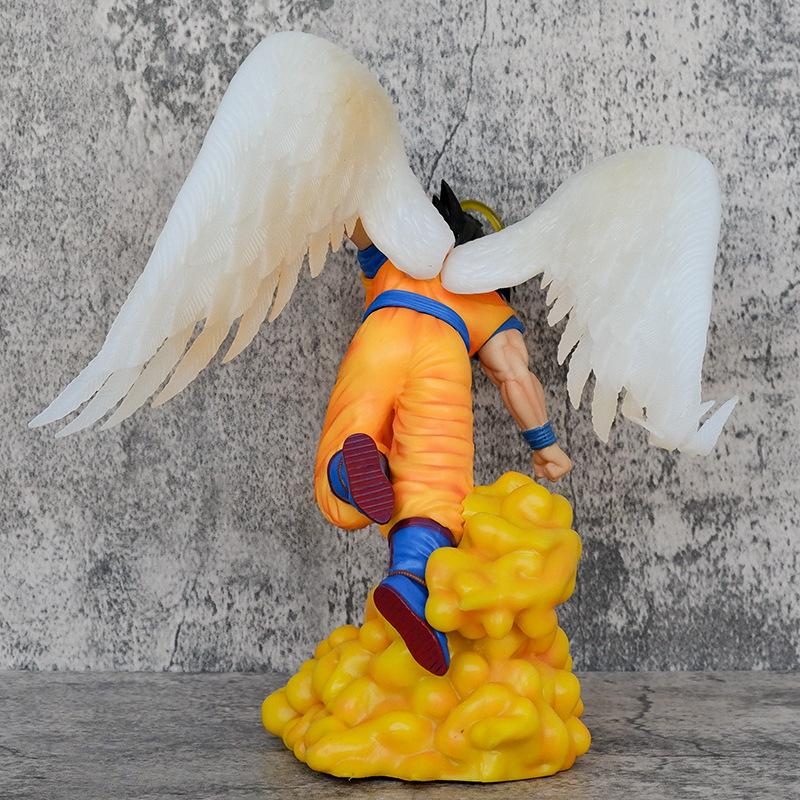 Anime Dragon Ball Z Super Saiyan Son Goku Angel Ver. GK PVC Action Figure Statue Collection Model Kids Toys Doll Gifts 29CM