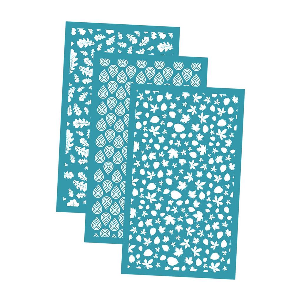 3Pcs Clay Tool Silk Screen Stencils Silk Screen for Clay for Jewelry Making Home Earrings Decoration DIY