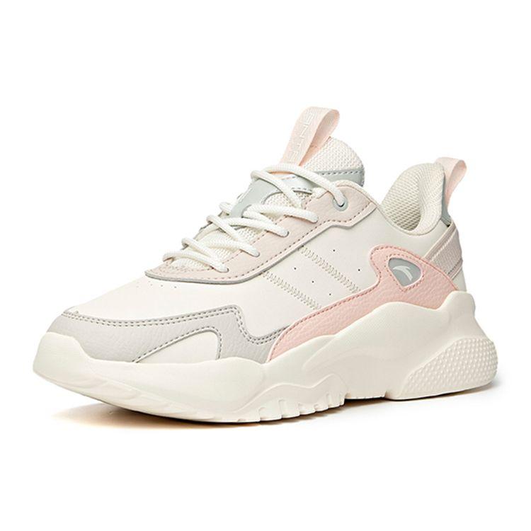 Anta Comfortable And Durable Dad Shoes Women Sneakers White Gray Pink 922048823-2