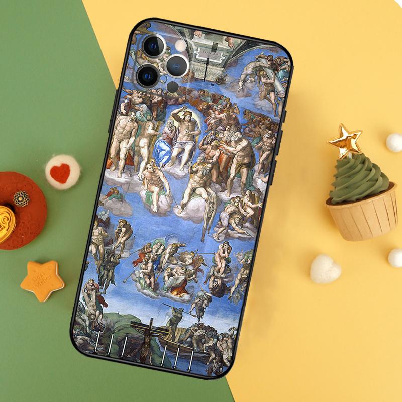 Michelangelo Art Phone Case For iPhone 17 Pro Max 17Air 16E 15 14 13 12 11 16 Pro Max Mini Shockproof Cover