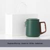 Geometric Ceramic Tea Brewing Cup with Lid and Filter