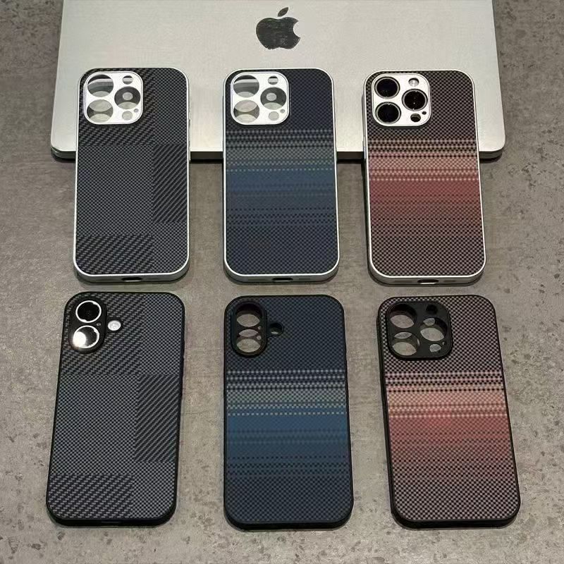 New Imitation Carbon Fiber Case Compatible with Apple 16/iPhone 15 Material 13/14 Phone Case 12 Pro Max