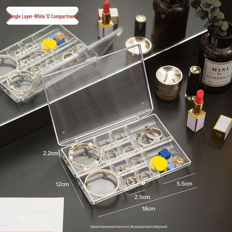 

Influencer Multi-Layer Transparent Jewelry Storage Box 1 layer [12 slots]