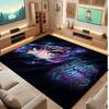 Fantasy Magic Theme Crystal Velvet Floor Rug Personalized Custom Name Text Warm Carpet Home Decoration