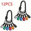 12Colorful Keychain Connecting Rod, Screwdriver Bit Connecting Rod, Carabiner set1/4Hexagonal Handle Drill Bit Storage Connecting Rod Drill Bit