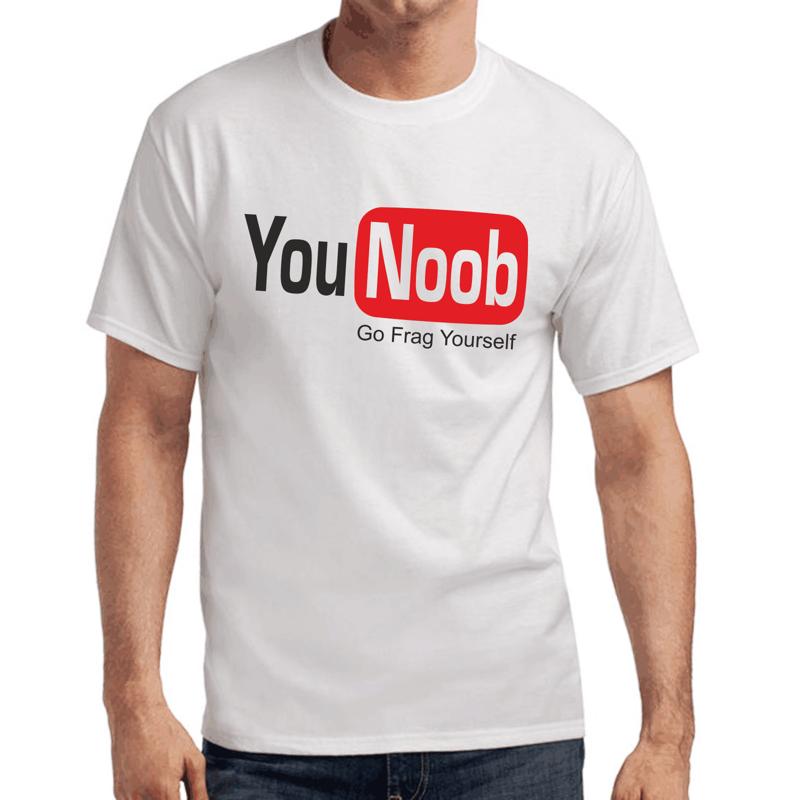 You Noob Go Frag Yourself Geek Gamer Nerd Sayings Gift Funny Fun T Shirt S