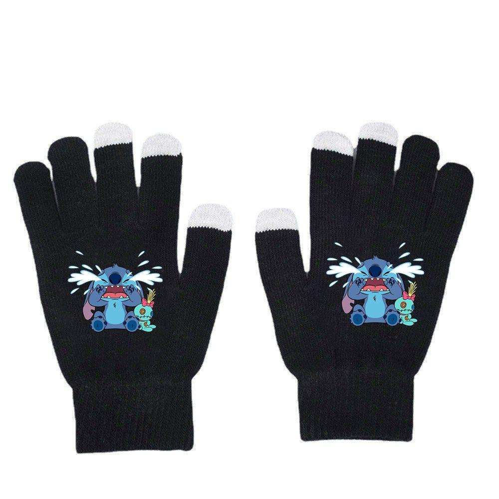 Lilo Stitch Winter Warm Knitted All Finger Gloves