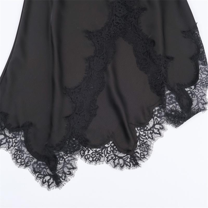 Winter 2025 European & American Style Sexy Silk Satin Dress for Women