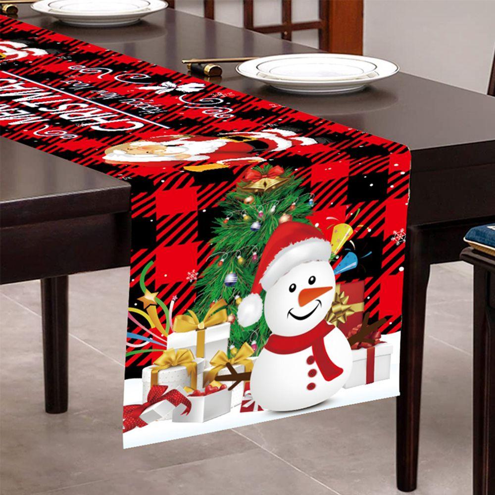 Home Tablecloth Cover Merry Christmas for Christmas Table Runner Xmas Ornament Decoration New Year Party Supplies