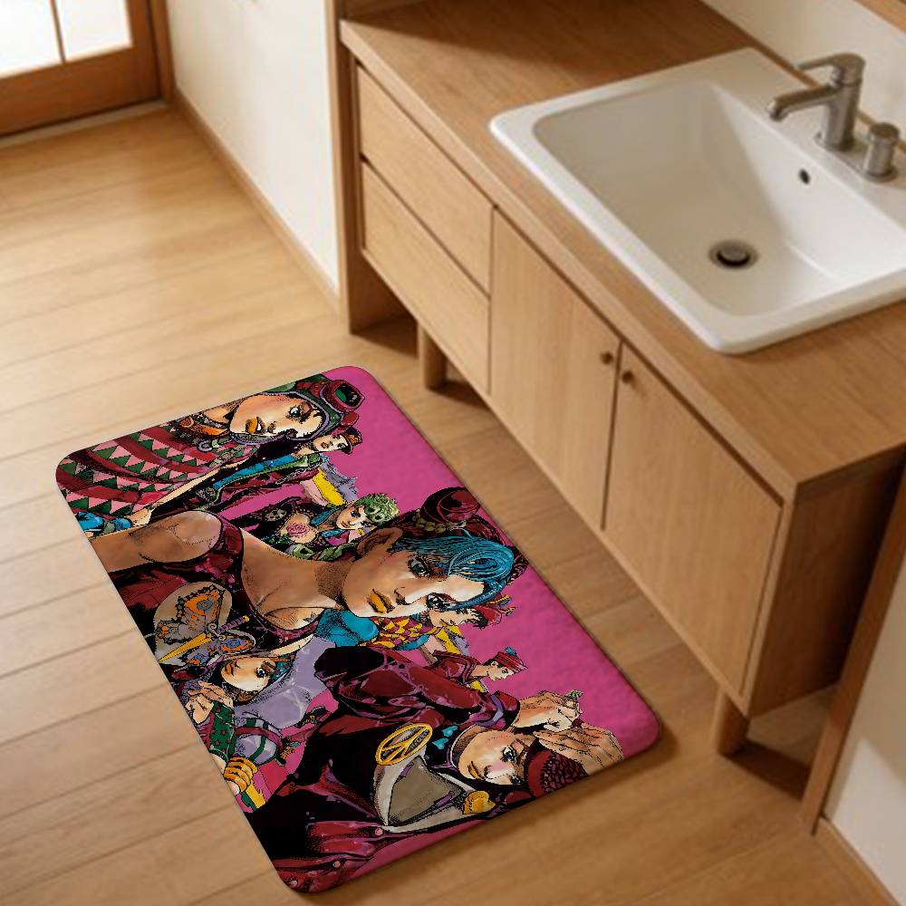 Anime J-JoJo Japan Floor Mat INS Style Soft Bedroom Floor House Laundry Room Mat Anti-skid Bedside Area Rugs