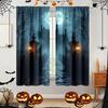 S Halloween Gothicstyle Castle Night Scene Printed Curtains, Pole Bag Home Decorations, Room Decorations
