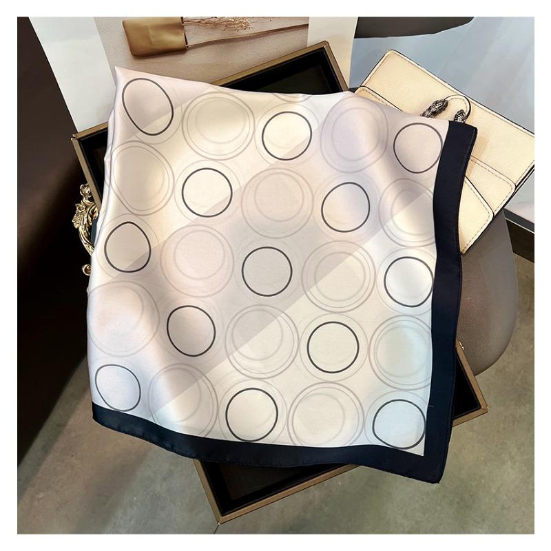 Women S Korean Style Geometric Square Scarf For Spring Summer Neck Decoration