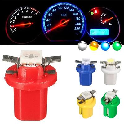 10 Pcs T5 B8.5D 5050 SMD White Light Car LED Dashboard Dash Lamp Super Brightness White Light 12V Instrument Light Bulb