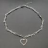 Unisex Gothic Punk Hip Hop Barbed Wire Thorn Chain Necklace