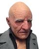 Halloween Scary Bald Old Man Simulated Grandpa Latex Funny Masquerade Props Old Man with White [neckgeart] Mask, Headgear, (Bald Eyebrows)
