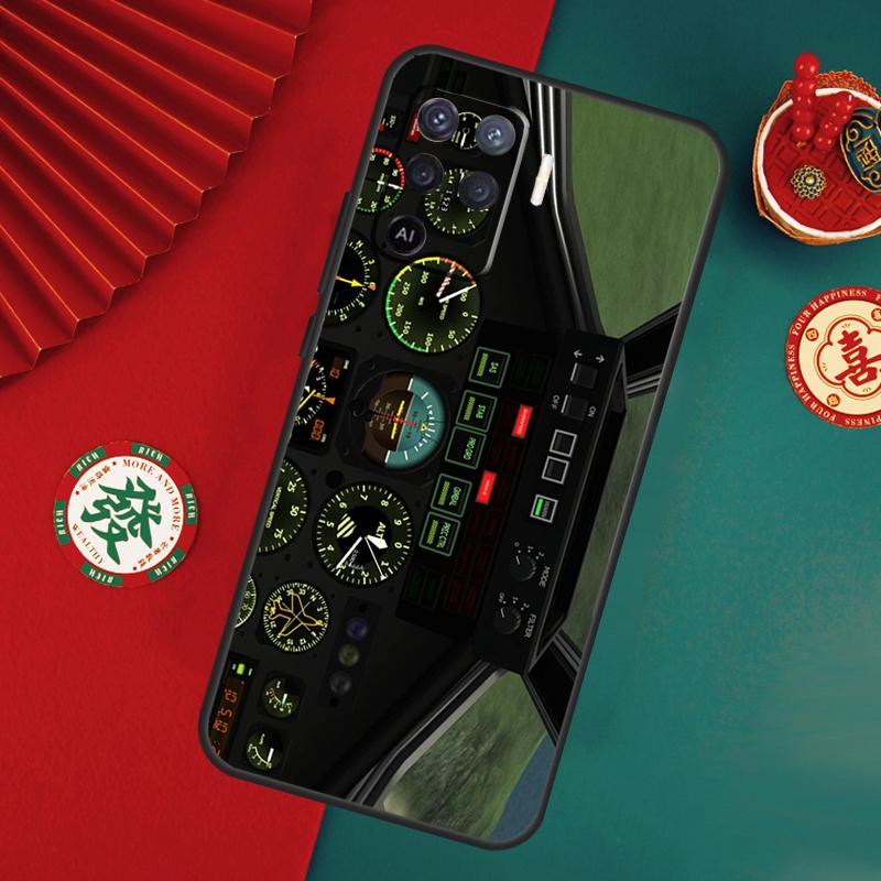 AIRCRAFT COCKPIT DASHBOARD Case For Oppo A6 A5 Pro A15 A18 A38 A58 A78 A98 A54 A74 A94 A17 A57 A80 A60 A40 A16 A76 A96