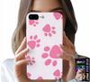 Hülle Für iPhone ( 7 Mehr ) - Rosa Hundepfoten, Rückseite, Hülle Case