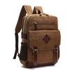 Großer Herren-Rucksack im Vintage-Stil aus Segeltuch für Herren, Leinen-Bücherrucksack, passend für die meisten 15,6-Zoll-Laptops, Schul-Laptoptasche, Wander-Reiserucksack