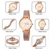 SKMEI Quartz Mesh Stainless Rose Watch Women's Wristwatch, Simple, Ultra-Thin Movement, Stylish, Waterproof, Business, Strap, Steel, White, Gold,