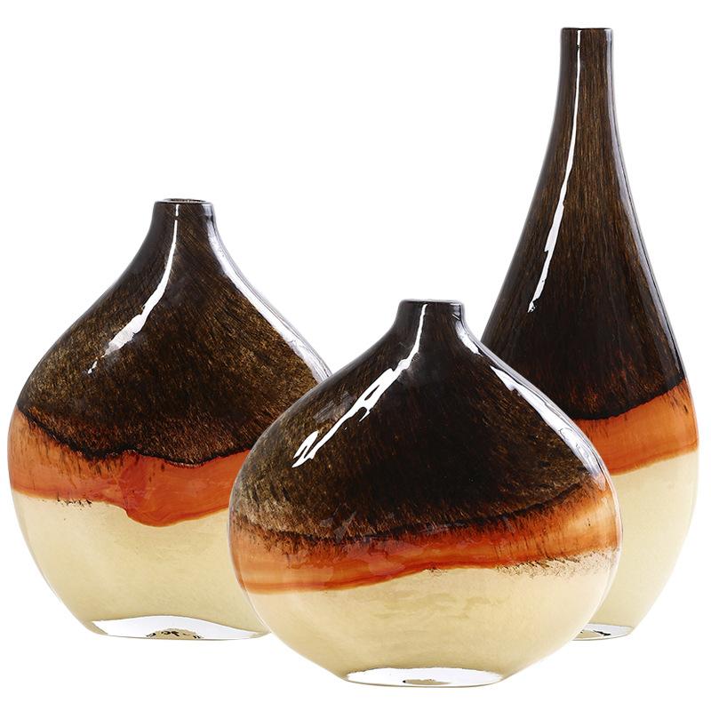 Glazen Vaas Gekleurd Verloop Dikke Glazen Fles Hydrocultuur Terrarium Bloemschikken Accessoires Woondecoratie