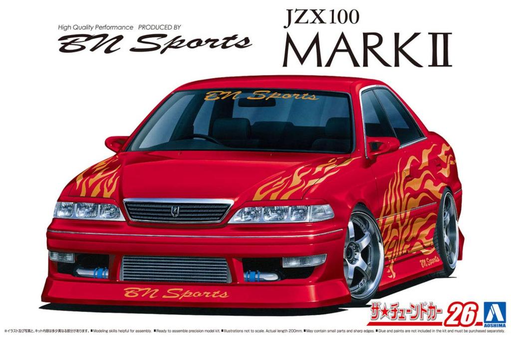 Aoshima Bunka Kyozai Scale The Tuned Car Series 26 Toyota BN Sports JZX100 Mark II 1998 Plastic Model 1/24 No.