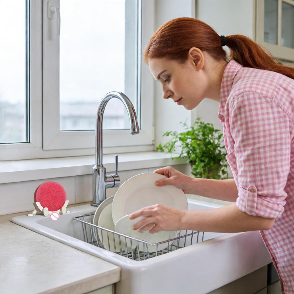 Sponge Holder for Sink Funny Pee Design Rack Space-Saving Sink Dish Sponge Stand for Home Bathroom Toilet Counter Apartment Wet