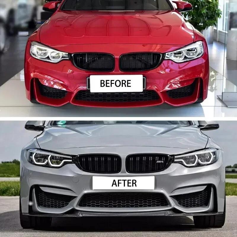 CS Style for BMW F80 M3 F82 F83 M4 2015-2020 Refit Front Bumper Spoiler Lip Chin Splitter Blade Shovel Skirt Board Body Kits