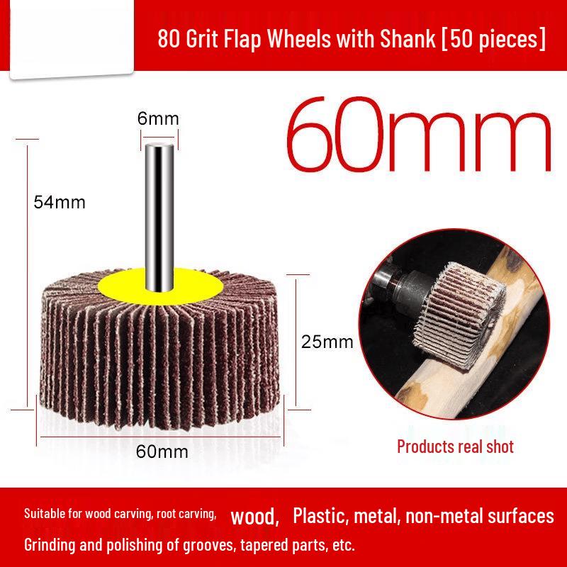 

Shanked Abrasive Flap Wheel for Rotary Tools