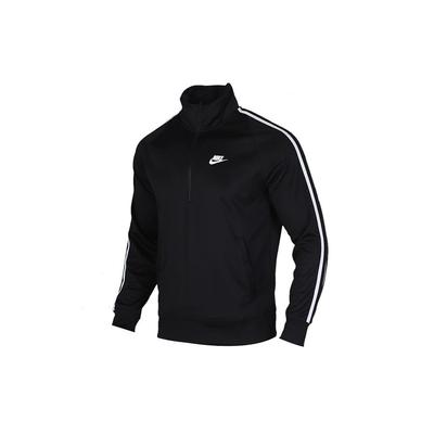 Casual Half-Zip Stand Collar Pullover Sport Sweatshirt Men Tops Black CJ4393-010