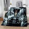 Manta Impresa con Logo de Coche M-Mustang 3D Manta Cálida de Franela Manta Suave y Cómoda Ropa de Cama Cubre Cama Regalo de Cumpleaños