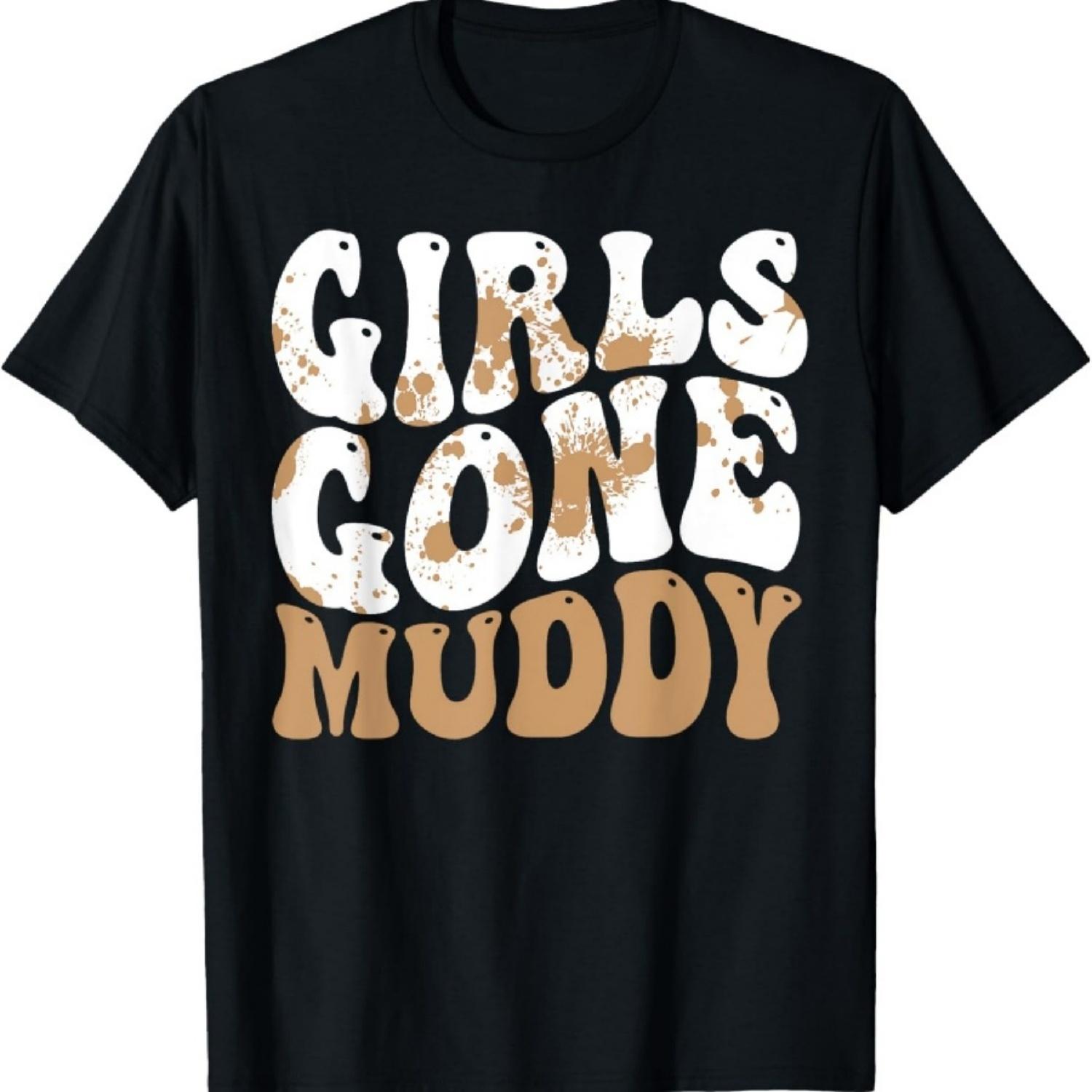 

Girls Gone Muddy Groovy Marathon Runner Mud Run Racing Women T-Shirt XXXXXL чорний