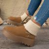 Fashion 2025 Women's Winter Warm Boots with Thick Heel Zipper Design Casual Daily Streetwear Shoes One Size Fits Most Non Slip Footwear