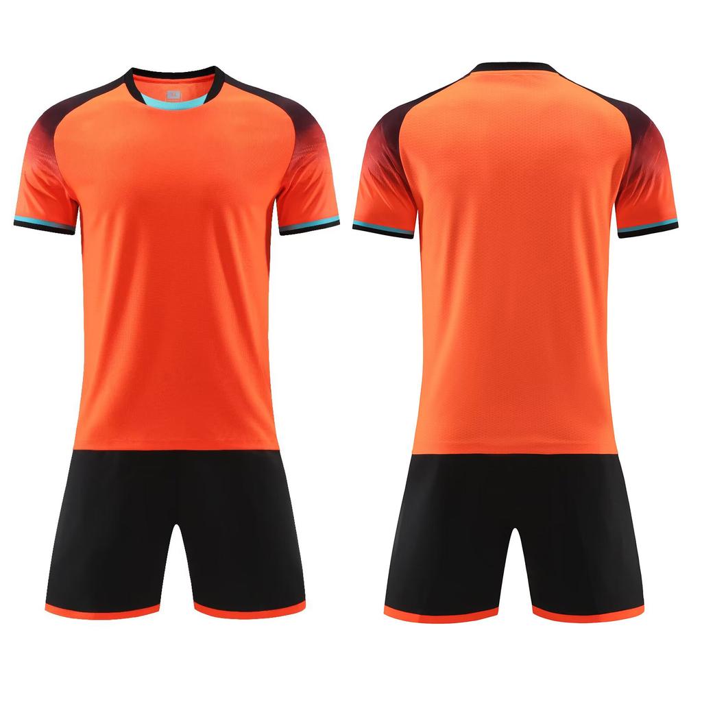 Wholesale football jersey set Men's and women's training game jersey Customized children's short-sleeved student class uniform Quick-drying  jersey