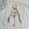 2025 The New Hot-selling Cute Cartoon Kt Cat Beaded Mobile Phone Pendant Fashion Pink Small and Exquisite Bag Pendant